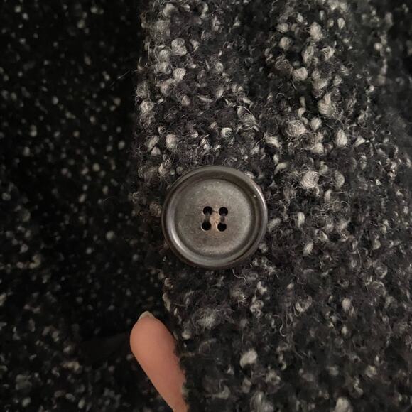 Isabel Marant M Loop‑Bouclé Wool Cardigan | Black /White Knit - Picture 5 of 7